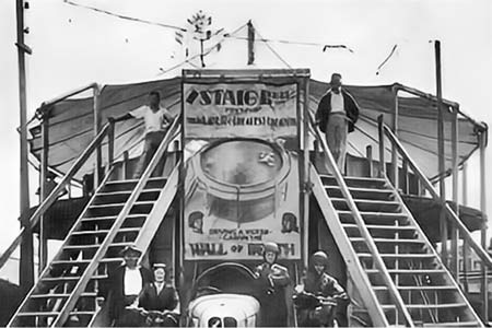 Staig's Wall of Death with Baby Austin, 1932